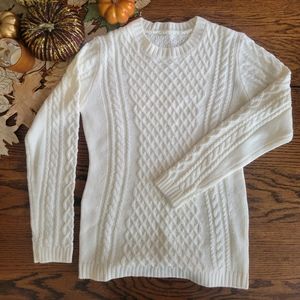 SOLD Cable Knit Ivory Sweater NWOT SOLD